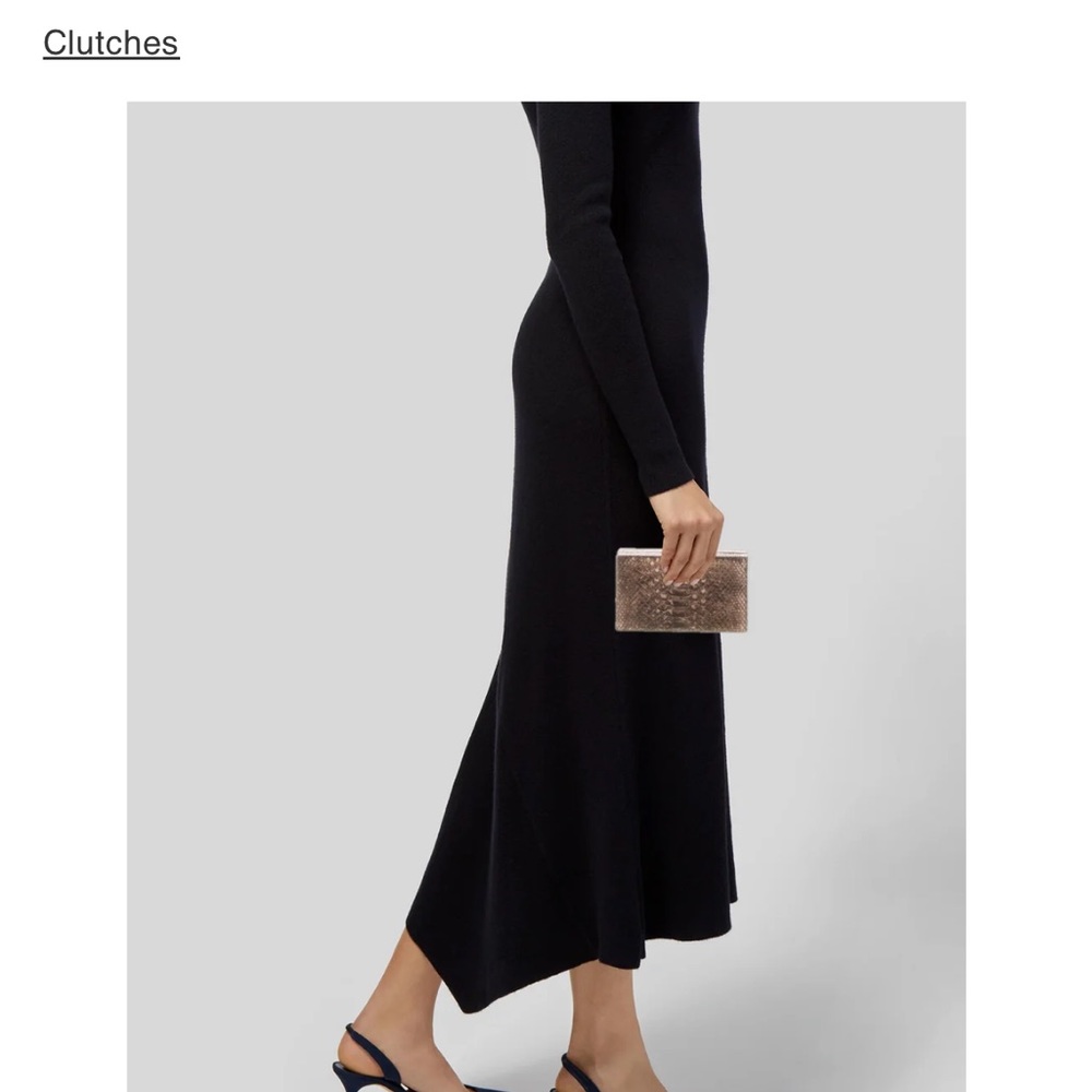 Nancy Gonzalez Metallic Python Snake Scale Evenin… - image 8